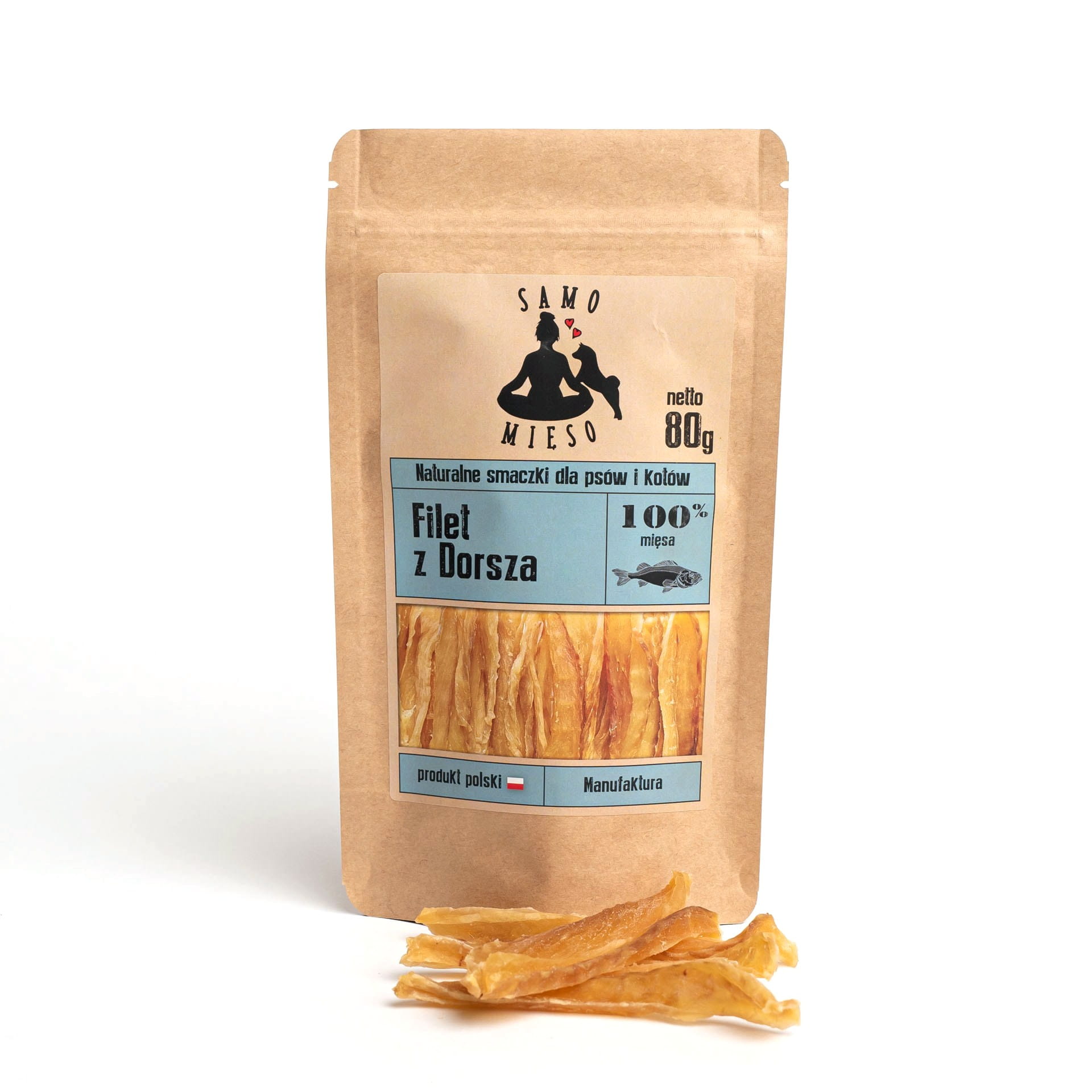 Filet-z-Dorsza-80g Cod fillet Treats Samo Mieso product picture