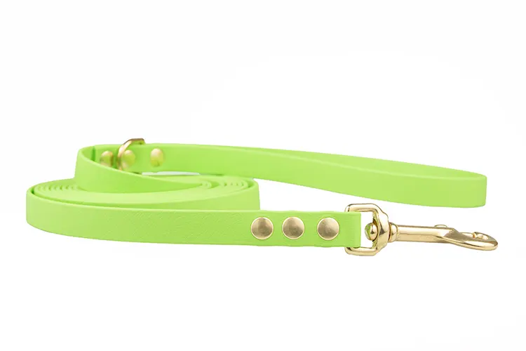 smycz-miejska-apple-green-mosiezne-sprezynowy-biothane-accdog-750 ACC biothane city leash apple green with brass fittings
