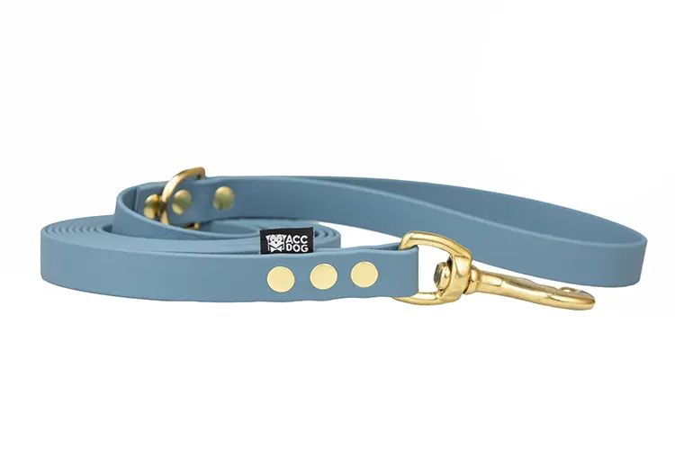 smycz-miejska-jeans-mosiezne-sprezynowy-biothane-accdog-750 ACC biothane city leash jeans with brass fittings