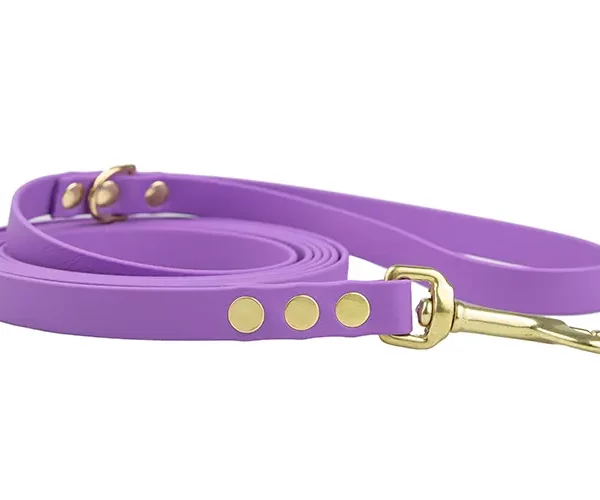 ACC biothane city leash lilac with brass fittings