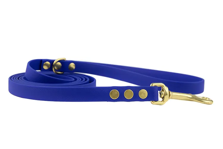smycz-miejska-navy-blue-mosiezne-sprezynowy-biothane-accdog ACC biothane city leash navy blue with brass fittings