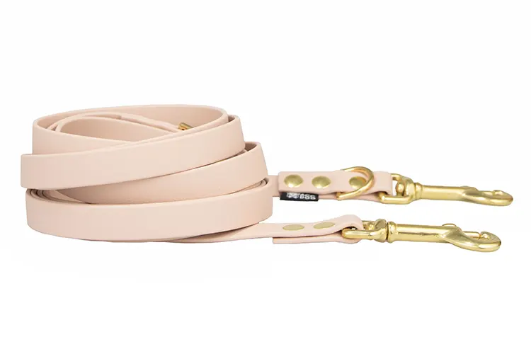smycz-przepinana-beige-mosiezny-sprezynowy-biothane-accdog-750 ACC biothane Multi-Clip leash beige with brass fittings