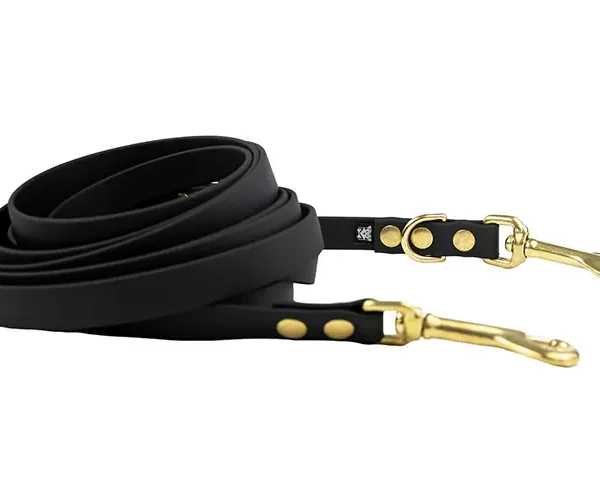 ACC biothane Multi-Clip black with brass fittings