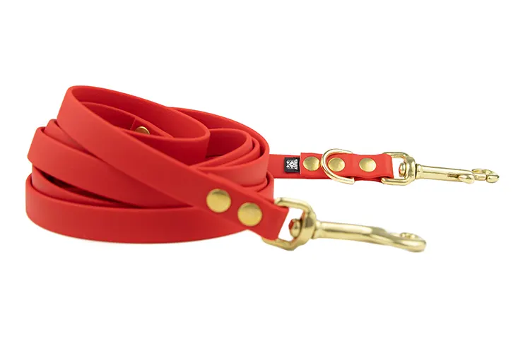 smycz-przepinana-classic-red-mosiezne-sprezynowy-biothane-accdog ACC biothane Multi-Clip leash classic red with brass fittings