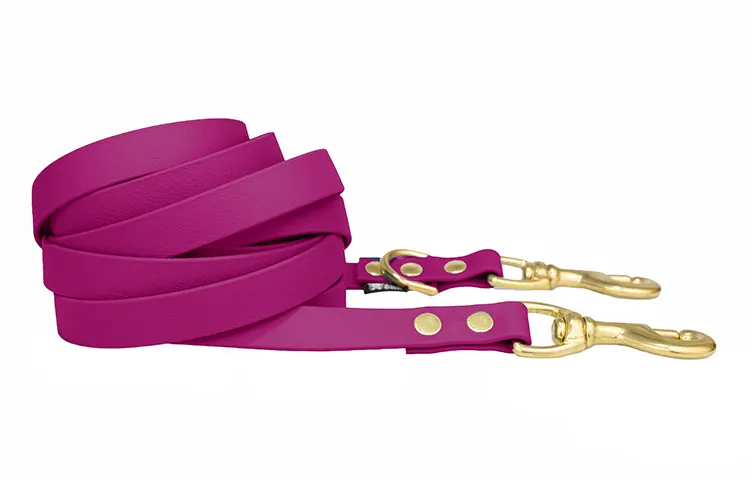 smycz-przepinana-magenta-sprezynowe-mosiezne-biothane-accdog-750 ACC biothane Multi-Clip magenta with brass fittings